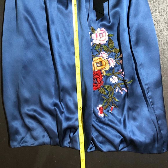 BCBG Blue and Black Silk Dress - Picture 5 of 6